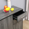 Modern Sideboard Cupboard Display Cabinet Storage Grey Matt Sides w/ Drawer&Door