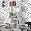 Wood Bookcase Bookshelf S Shape 5 Tier Shelves Free Standing Shelving Storage