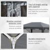 Grey Waterproof Gazebo 4x3m Mosquito Net Garden Patio Marquee Party Tent Camping