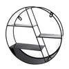 Vintage Metal Wall Shelf Industrial Round Storage Display Rack Home Decor UK