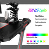 Ergonomic Racing Computer Desk Gaming Desk E-sports Table w/ RGB Light & Holder