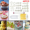 46pcs Cake Decorating Fondant Sugarcraft Icing Plunger Cutters Tools Mold Mould
