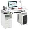 Computer Desk with Shelves Cupboard & Drawers for Home Office Piranha Tetra PC 5