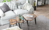 Nesting Coffee Table Industrial Set of 3 End Tables Stacking Side Tables LNT14BX