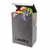 Large Laundry Baskets Washing Clothes Storage Folding Basket Bin Hamper Lid Gray