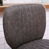 Vintage 2x Bar Stools Breakfast Chairs Dining Chair High Legs Kitchen Dark Grey