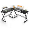 Maxzzz L Shaped Corner Desk With Storage Shelves Home Office Desk Gaming Table