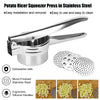 Stainless Steel Hand Held Potato Ricer Silver Masher Vegetable Juicer Puree UK
