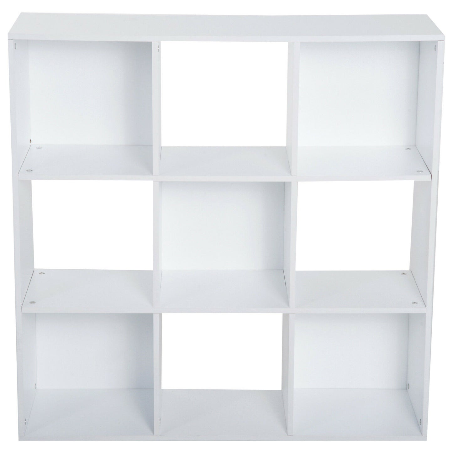 HOMCOM 9 Cube Wooden Bookcase Storage Cabinet Shelf Home Office Cabinet White