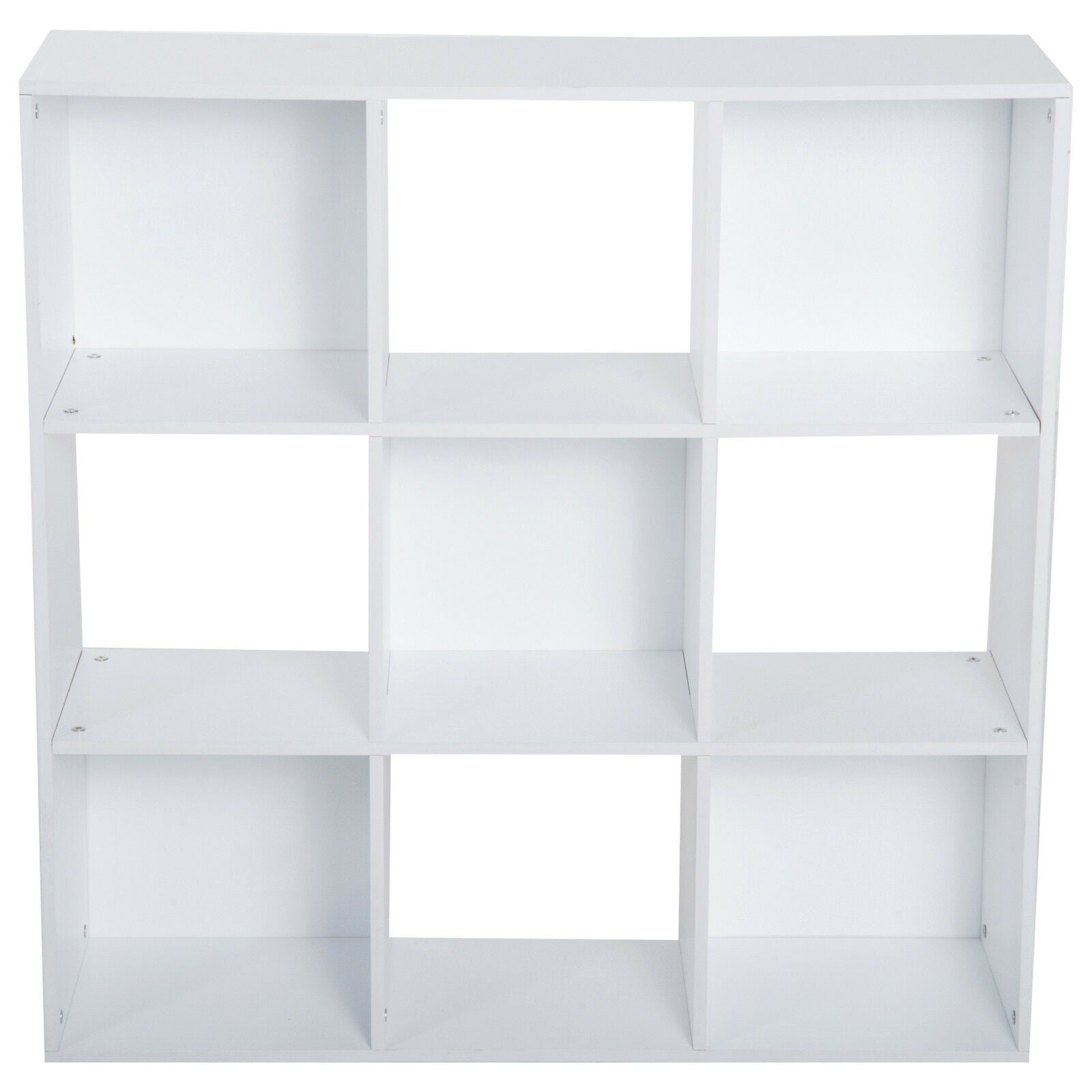 HOMCOM 9 Cube Wooden Bookcase Storage Cabinet Shelf Home Office Cabinet White