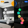 Colour Changing Hanging Wind Chimes Solar Powered LED Ball Lights Garden Outdoor