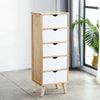 Chest of 5 Drawers Bedside Table Cabinet Bedroom Furniture Storage Nightstand