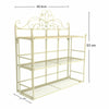 Cream Scroll 3 Tier Wall Hanging Shelf Unit Metal Shelf Storage Display Decor