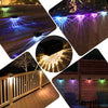 4PCS LED Solar Fence Lights Floor Decking for Outdoor Garden Path Warm White/RGB