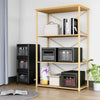 Mondeer Black Plastic Storage Boxes Storage File Cabinet on Wheels Removable