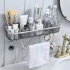Shower Rack Shelf Bathroom Corner Storage Organiser Basket Suction Shelf Tidy UK