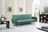 Velvet Modern Recliner Sofa bed Brand New Fabric 3 Seater Padded Sofabed Suite