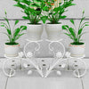 2 Set White Cygnus Elegant 4 Pots Plant Stand For Garden Patio Window Rack Shelf