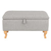 Rectangular Storage Footstool Ottoman Pouffe Stool Fabric Chair Upholstery Bench