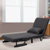 Occasional Sofa Bed Folding Futon Chair with Pillow Wheels Single Sleeper Guest