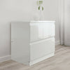 Bedside Table Cabinet Nightstand 2 Draw White Chest of Drawers Bedroom Furniture