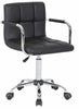 Stylish PU Faux Leather Computer Office Desk Swivel Chair Wheels Salon Barber