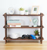 Industrial Retro Kitchen Rack Storage Holder Book Shelf Stand Unit w/Fixed Stopp