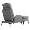 Set of 2 Modern Recliner Armchair & Stool Adjustable Single Sofa Bedroom Chair