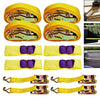 4 Sets Of Tow Rope Set Wheel Straps Recovery Safety Straps Ratchet Trailer