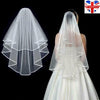 Veil Comb White With Gold Bride to Be Hen Night Wedding Party Accessories 2 Tier