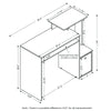 Black Wood Effect Computer Desk with Shelves and Storage Bin