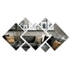 3D Mirror Tiles Mosaic Wall Sticker Self Adhesive Bedroom Art Decal Home Room