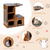 Multi-Level Cat House Cat Condo Tree Kitty Climbing Tower W/Sisal Scratching Mat