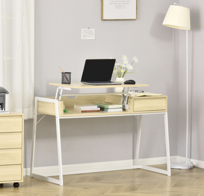 White Small Computer Desk Gaming Kids Metal Home Office Laptop PC Writing Table