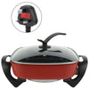 Multi 5L Cooker Electric Frying Pan Non-Stick Pot With Glass Lid 1360W