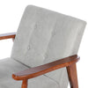 Scandinavian Fabric Armchair with Button Lounge Chair Solid Wooden Frame Sofa