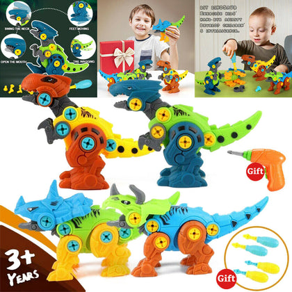 Take Apart Dinosaur Toys DIY for Kids 86 PCS Building Dino Set with W/Drill