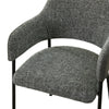 2* Grey Fabric+PU Armchairs Dining Chairs Kitchen Dining Room Modern Office