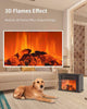 Electric Fireplace Fire Wood Flame Heater Stove Living Room Log Burner Fan Heat