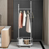 Mobile Clothes Coat Rail Garment Dress Hanging Rack Shelf Storage Display Stand