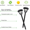 4Pack Solar Powered Garden Lights Outdoor Path Lanterns LED Stake Lamps Pathway