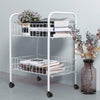 5 Tier Kitchen Storage Rack Wheel Trolley Vegetable Fruit Cart Drawer Chrome