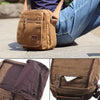 Men Canvas Shoulder Bag Leather Military Messenger Bag Satchel Vintage Handbag