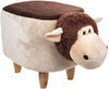 ANIMAL SHAPE FOOTSTOOL PADDED CUSHION STOOL POUFFE REST SEAT OTTOMAN CHILD TOY