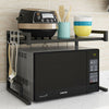 2 Tier Microwave Oven Rack Holder Kitchen Tools Storage Stand Shelf Organiser UK
