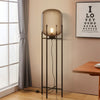 143cm Free Standing Lamp Glass Floor Lamp Metal Frame Living Room Bedroom Light