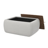 Rectangular Beige Upholstered Coffee Table with Storage - Clio CCC022