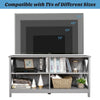 Wooden TV Stand Cabinet 2 Tier Home Furniture Entertainment Unit Storage Shelves