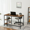 HOOBRO Computer Desk Industrial Office Desk with 2 Shelves Sturdy Writing Desk