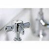 Traditional Twin Basin Sink Hot and Cold Taps Pair Chrome Bathroom Water Faucet